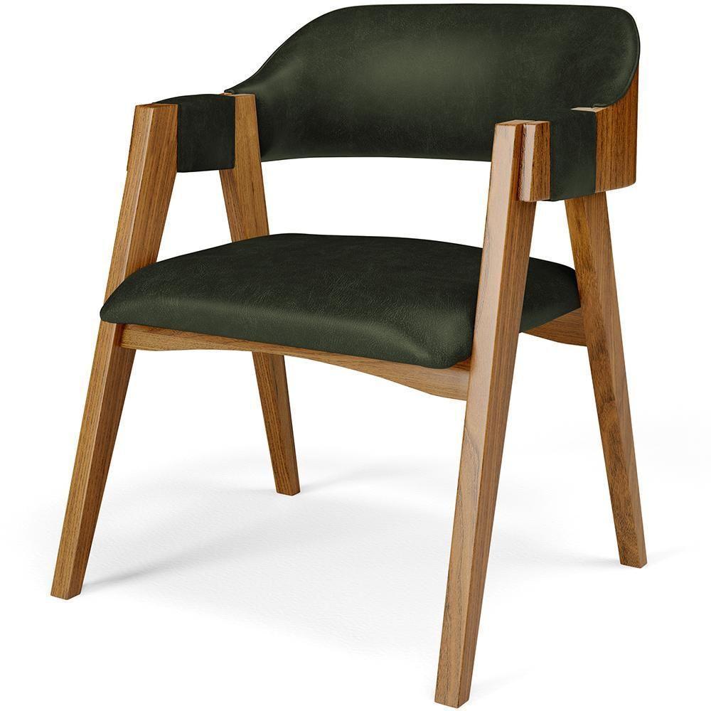 Mesa De Jantar Redonda Cora 120cm Off White M04 Com 04 Cadeiras Living Suran Couríssimo Verde Musgo - Lyam - 7