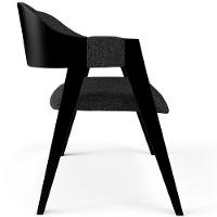 Kit 04 Cadeiras Para Sala De Jantar E Estar Living Estofada Suran L02 Preto Linho Chumbo - Lyam - 2