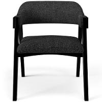 Kit 04 Cadeiras Para Sala De Jantar E Estar Living Estofada Suran L02 Preto Linho Chumbo - Lyam