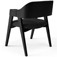 Kit 04 Cadeiras Para Sala De Jantar E Estar Living Estofada Suran L02 Preto Linho Chumbo - Lyam - 5