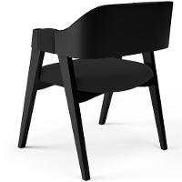 Kit 2 Cadeiras Sala De Jantar Estar Living Estofada Suran L02 Preto Suede Preto - Lyam Decor - 3