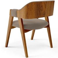 Kit 02 Cadeiras Para Sala De Jantar E Estar Living Estofada Suran L02 Bouclê Bege - Lyam - 5