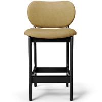 Kit 04 Banquetas Baixa Bar Cozinha E Sala De Jantar Fixa Betta L02 Preto Couríssimo Casco Fendi - Lyam Decor - 3