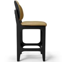 Kit 04 Banquetas Baixa Bar Cozinha E Sala De Jantar Fixa Betta L02 Preto Couríssimo Casco Fendi - Lyam Decor