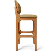 Kit 05 Banquetas Alta Para Cozinha Madeira Fixa Betta L02 Imbuia Couríssimo Fendi - Lyam Decor - 2