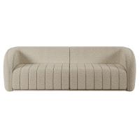 Kit Sofá 5 Lugares Para Sala De Estar 332 Cm Com 01 Poltrona Lazio M03 Bouclê Bege - Lyam Decor - 6