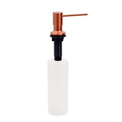 Dosador De Sabão Aço Inox Rose Gold Com Recipiente Plástico 500 Ml Com Revestimento Pvd