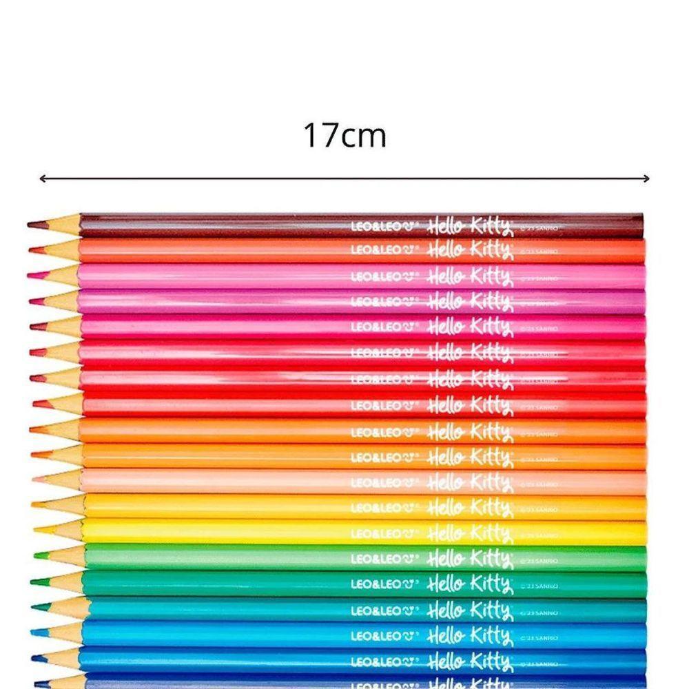 Lapis De Cor No Pote Hello Kitty - 24 Cores - Leo & Leo - 4