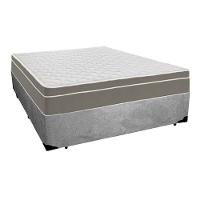 Cama Box Casal Suede + Colchão Sereneprime Molas Ensacadas 138x188x65 Cinza - 3