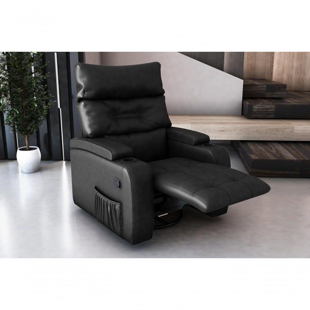 Poltrona Giratório Papai Reclinavel Mx66 Commander Sintetico Preto Matrix - 3