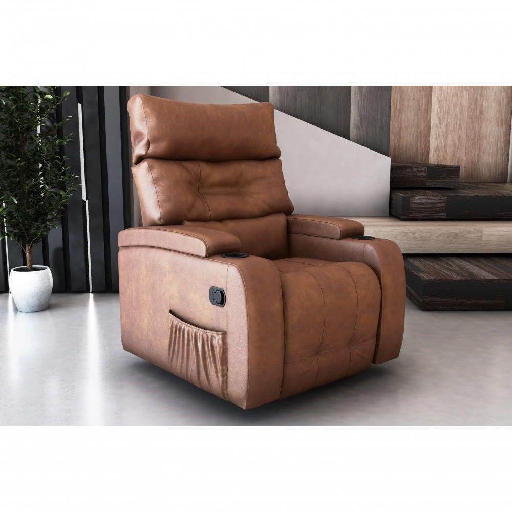 Poltrona Giratório Papai Reclinavel Mx66 Commander Sintetico Whisky Matrix - 4