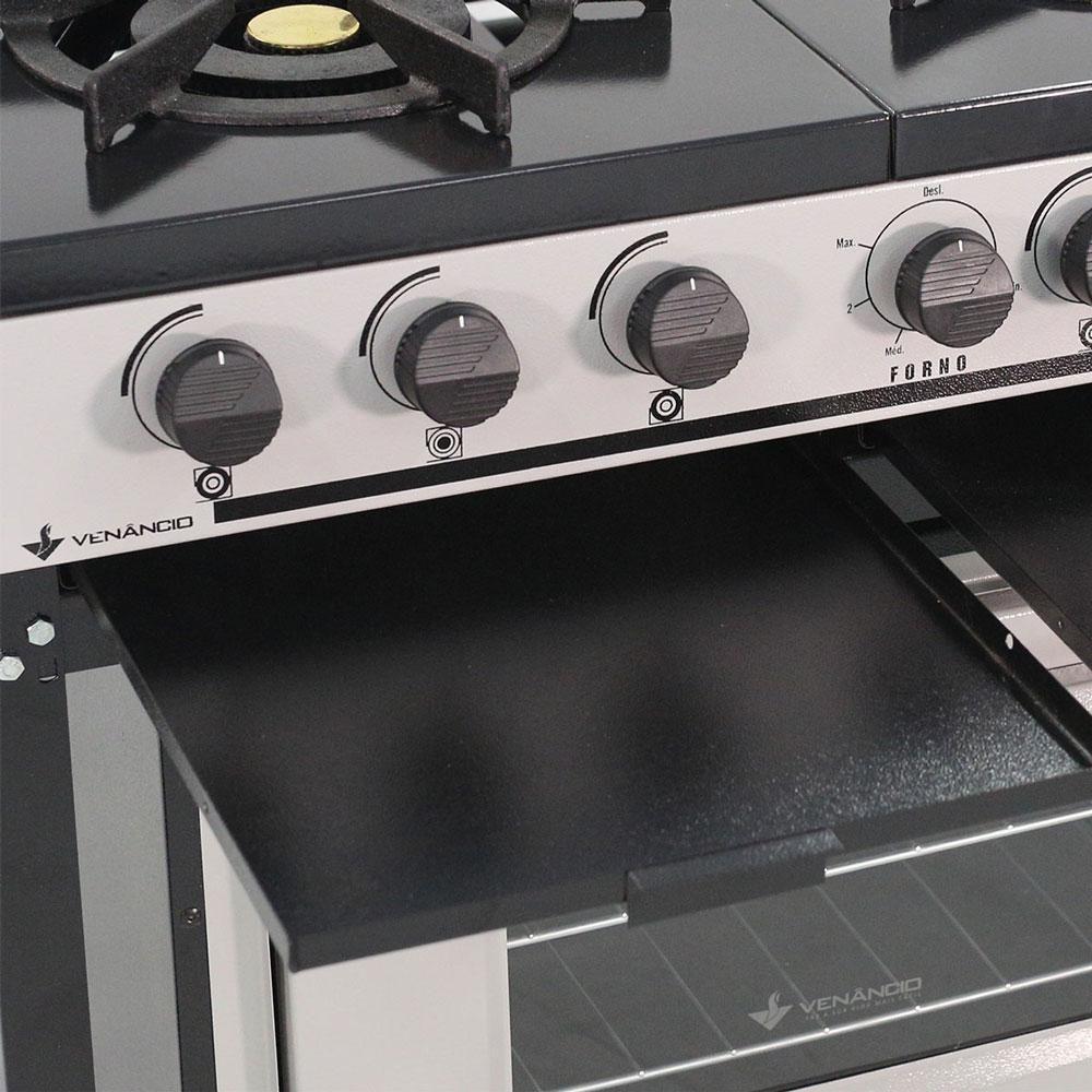 Fogão Industrial Com Forno 2 Bocas Duplas Bravo Br2bf Amarelo - Venâncio - 4