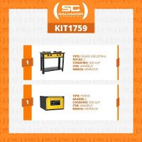 Fogão Industrial Com Forno 2 Bocas Duplas Bravo Br2bf Amarelo - Venâncio - 3