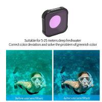 Filtro Lente Magenta para Mergulho para GoPro 9, 10 e 11 Black - 3