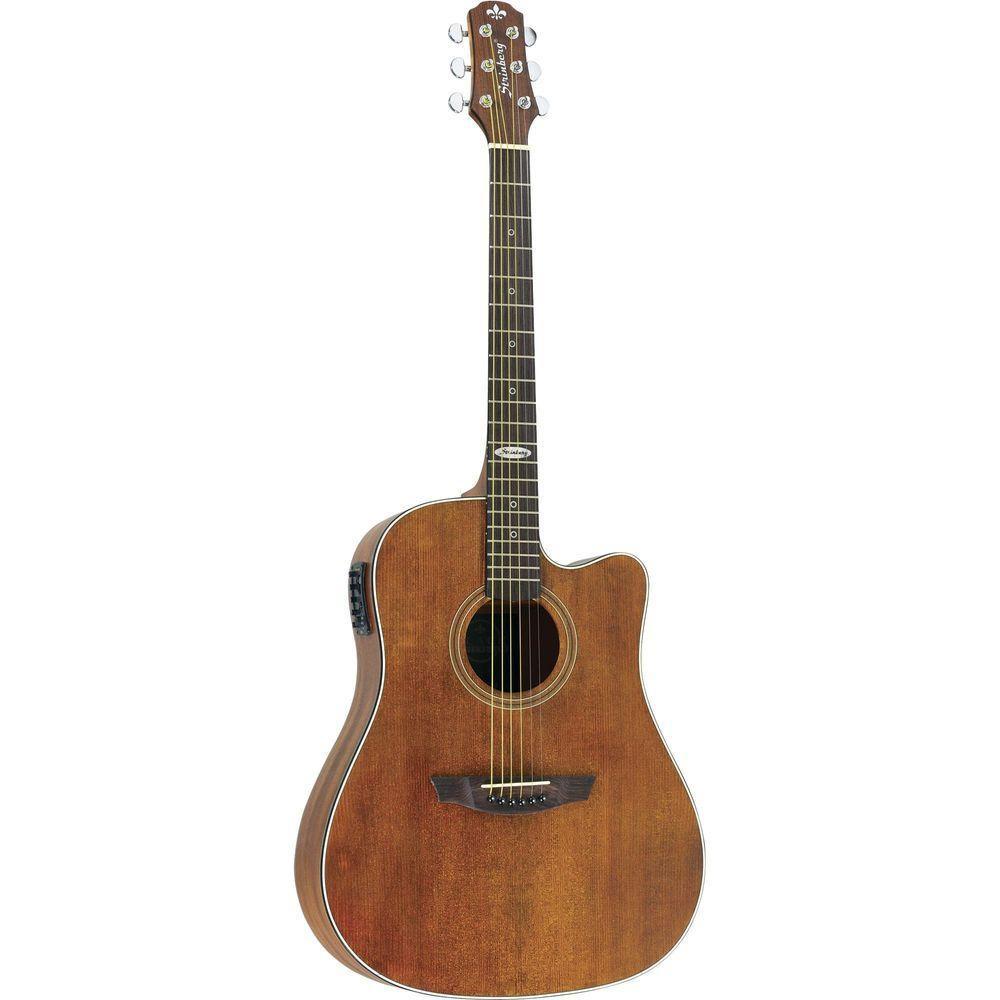 Violão Eletroacústico Strinberg Sd200c Aço Fosco Smoked Satin - 1
