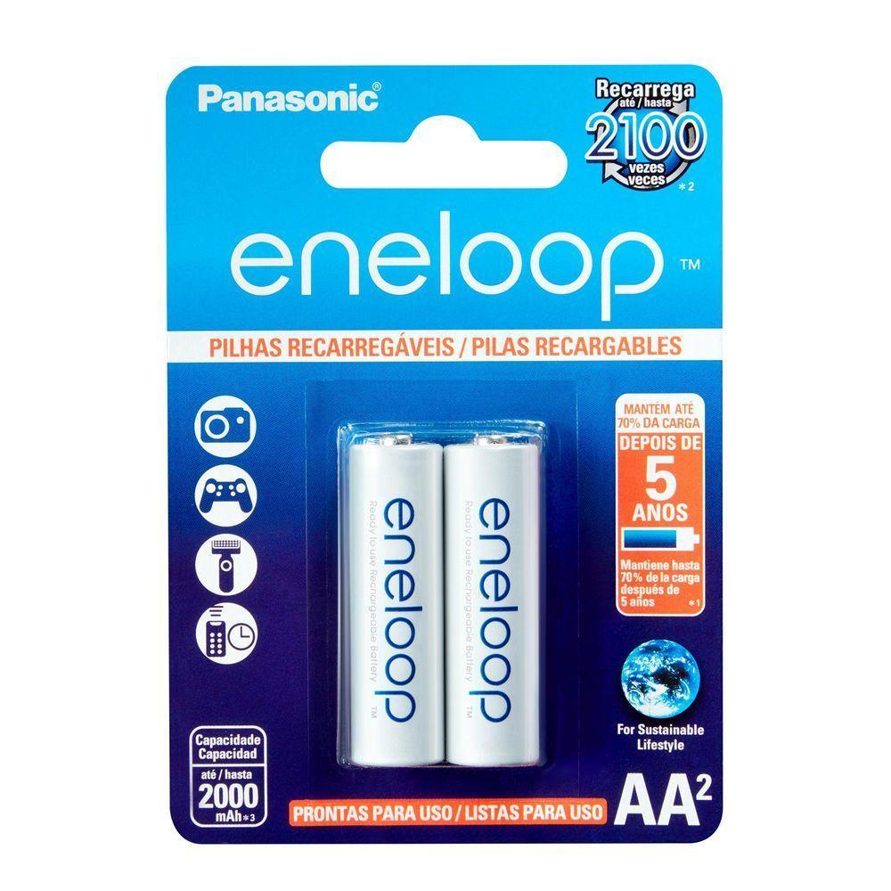 Pilha Recarregável 1,2v Aa 2000mah Eneloop (c/2 Pilhas) Panasonic - Car / 2 - 2