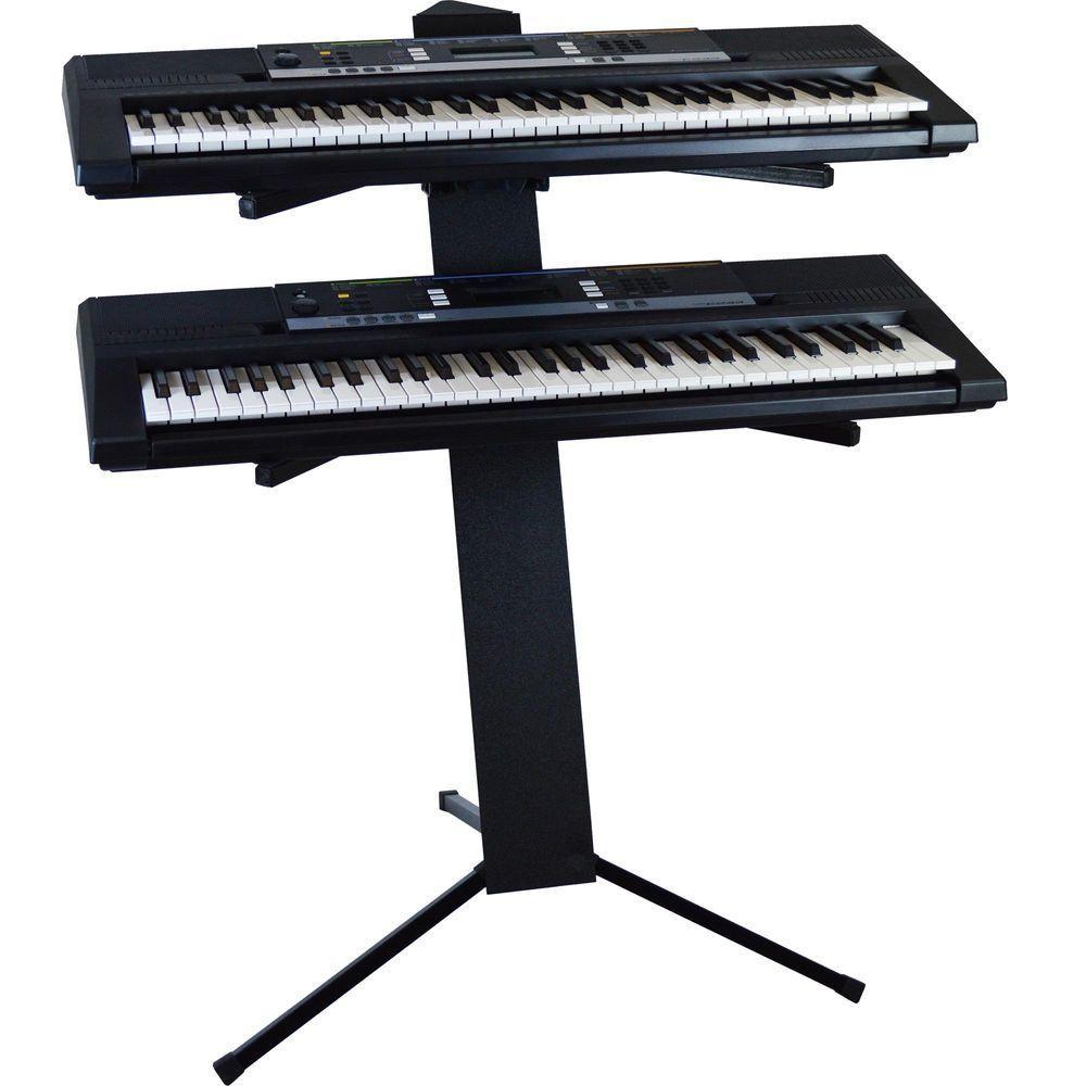 Suporte Piramidal Para Teclado E Notebook Ou 2 Teclados Pmd3-1 Preto Ask - 2