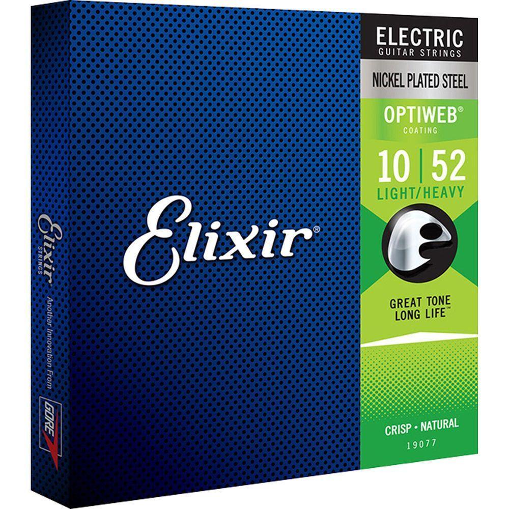 Encordoamento Para Guitarra .010 Light Heavy Optiweb 19077 Elixir - 1