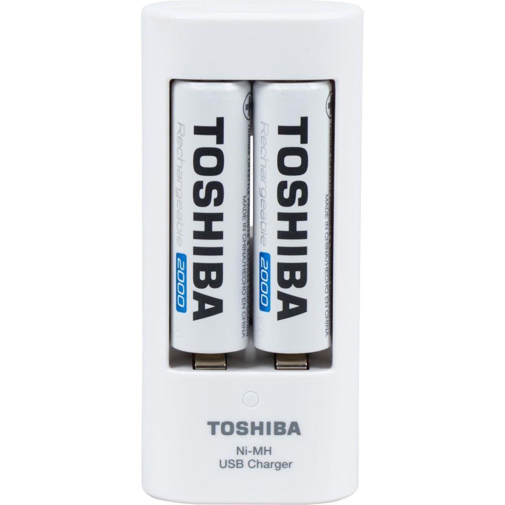 Carregador De Pilha Usb Tnhc-6gme2 Cb (c/2 Pilhas Aa 2000 Mah) Toshiba - 7