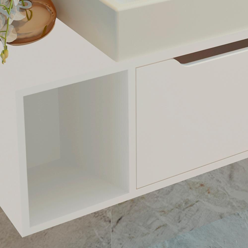 Conjunto 3 Peças Para Banheiro Bn3600x43x44 Branco Tecno Mobili Branco - 2