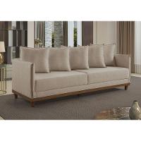 Sofá 4 Lugares Living M-169 Veludo Martins Bege - 2