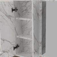 Conjunto 3 Peças Para Banheiro Bn3630x46x48 Marmore Branco Tecno Mobili Marmore Branco - 2