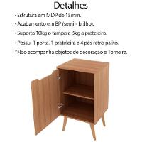 Conjunto Para Banheiro Gabinete Com Cuba E Espelheira Amendoa Bn3630x41x42 Tecno Mobili Amendoa - 10