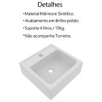 Conjunto Para Banheiro Gabinete Com Cuba E Espelheira Branco Bn3630x41x42 Tecno Mobili Branco - 5