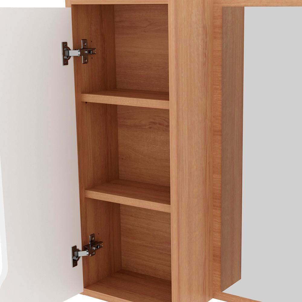 Conjunto 3 Peças Para Banheiro Bn3630x46x48 Amendoa Branco Tecno Mobili Amendoa Branco - 2