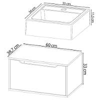 Conjunto 3 Peças Para Banheiro Bn3630x46x48 Amendoa Branco Tecno Mobili Amendoa Branco - 8