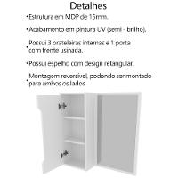 Conjunto 3 Peças Para Banheiro Bn3630x46x48 Branco Tecno Mobili Branco - 5