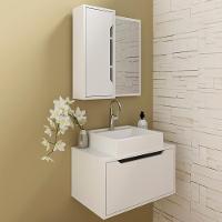 Conjunto 3 Peças Para Banheiro Bn3630x46x48 Branco Tecno Mobili Branco - 9