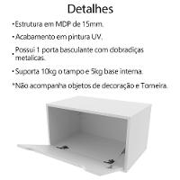 Conjunto 3 Peças Para Banheiro Bn3630x46x48 Branco Tecno Mobili Branco - 10
