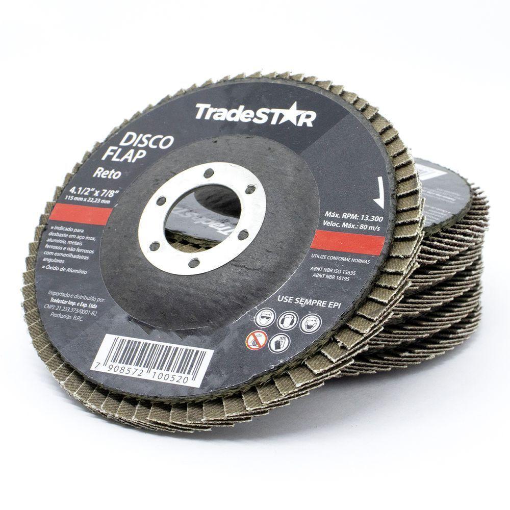 Kit C- 10 Disco Flap Reto Porcelanato Piso G 40 4.1-2 115 - 3