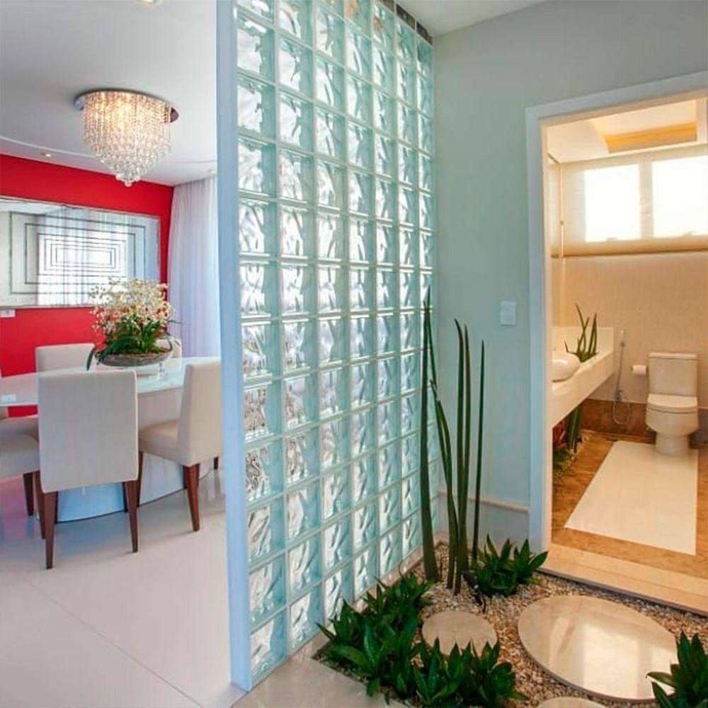 Kit 10 Tijolos Bloco Vidro Transparente Op 19x19x8 Tradestar - 2