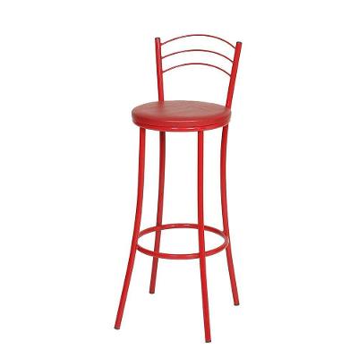 Kit 2 Banquetas Fixas Bp26a De Metal Treparoni Vermelho