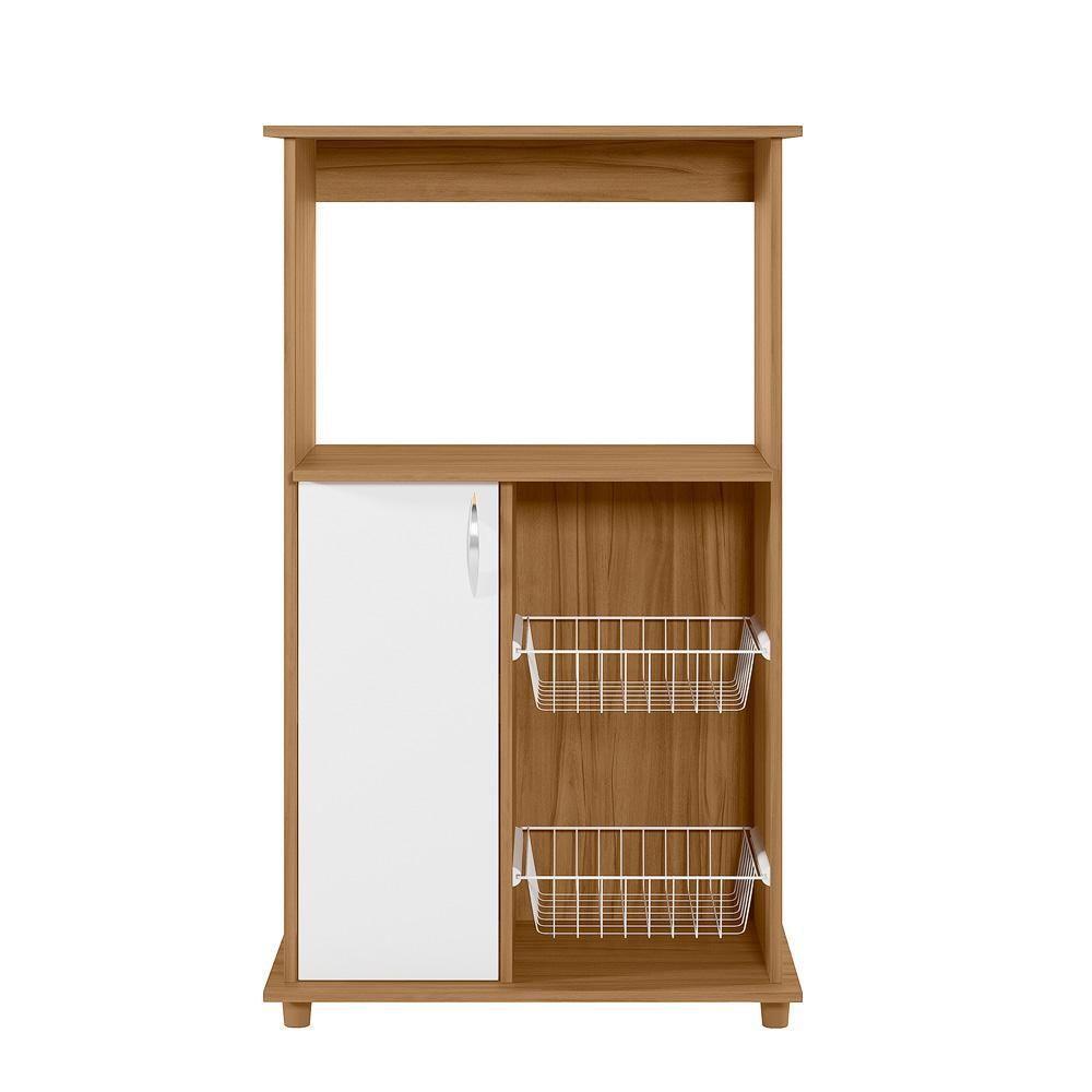 Balcão Para Cozinha Freijó/branco Nt3070 Notável Móveis Freijó/branco - 9