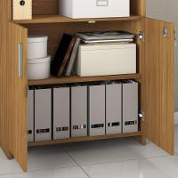 Conjunto Para Escritório 2 Peças Com Mesa E Armário Freijó Notável Móveis Freijó - 3