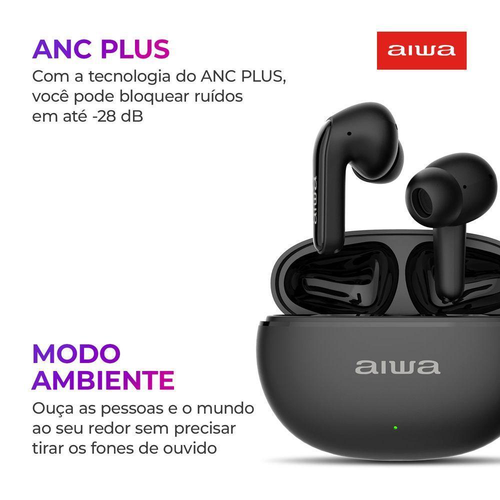 Fone De Ouvido Earbud Aiwa Bluetooth - Aws-eb-01-b Earbud Aws-eb-01-b Bivolt - 7