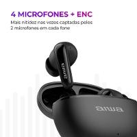 Fone De Ouvido Earbud Aiwa Bluetooth - Aws-eb-01-b Earbud Aws-eb-01-b Bivolt