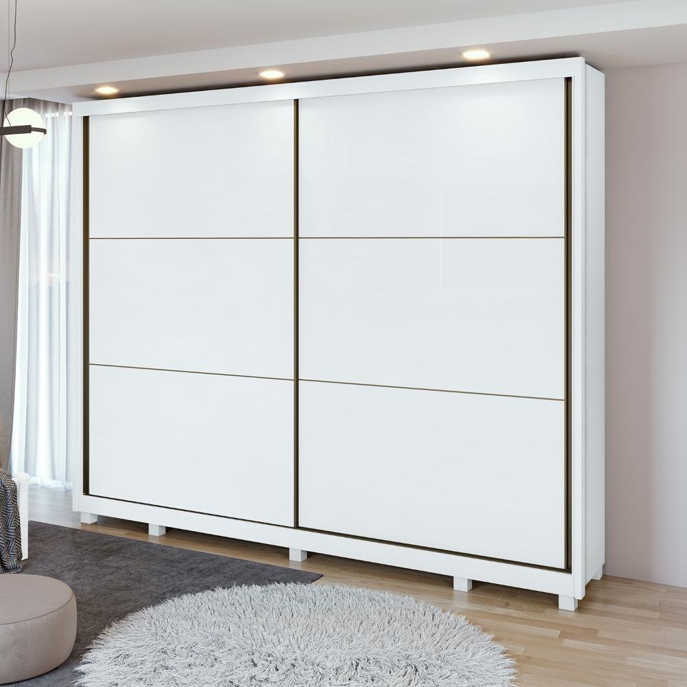 Guarda-roupa Casal Toronto 2 Portas 6 Gavetas Branco - 3