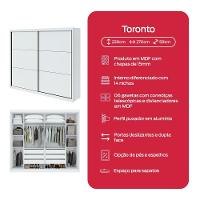 Guarda-roupa Casal Toronto 2 Portas 6 Gavetas Branco