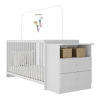 Berço Cômoda Com Colchão Incluso Meu Bebê Multimóveis Fg4013 Branco - 1