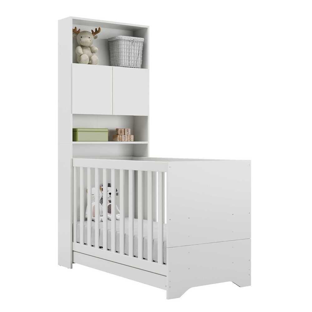 Quarto Infantil Com Colchão Incluso Nina Multimóveis Branco - 1