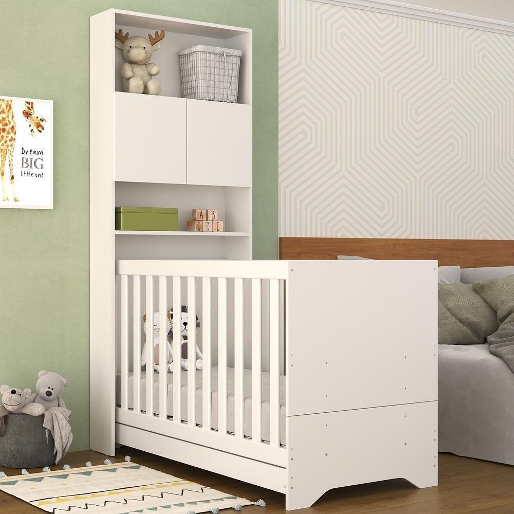 Quarto Infantil Com Colchão Incluso Nina Multimóveis Branco - 6