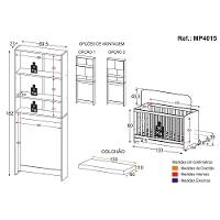 Quarto Infantil Com Colchão Incluso Nina Multimóveis Branco - 7