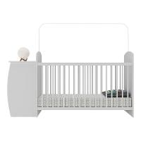 Berço Cômoda Com Colchão Incluso Colinho De Mãe Multimóveis Branco/cinza - 6
