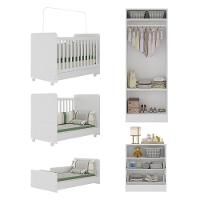 Quarto Infantil Completo Com Colchão Incluso Ariel Multimóveis Branco - 3