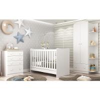Quarto Infantil Completo Berço 4x1 C/ Colchão/guarda-roupa/cômoda Multimóveis João E Maria Fg3032 Bc - 6