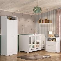 Quarto Infantil Completo Com Colchão Incluso Encanto Multimóveis Branco - 5